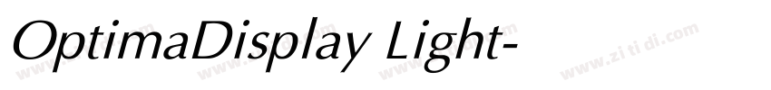 OptimaDisplay Light字体转换